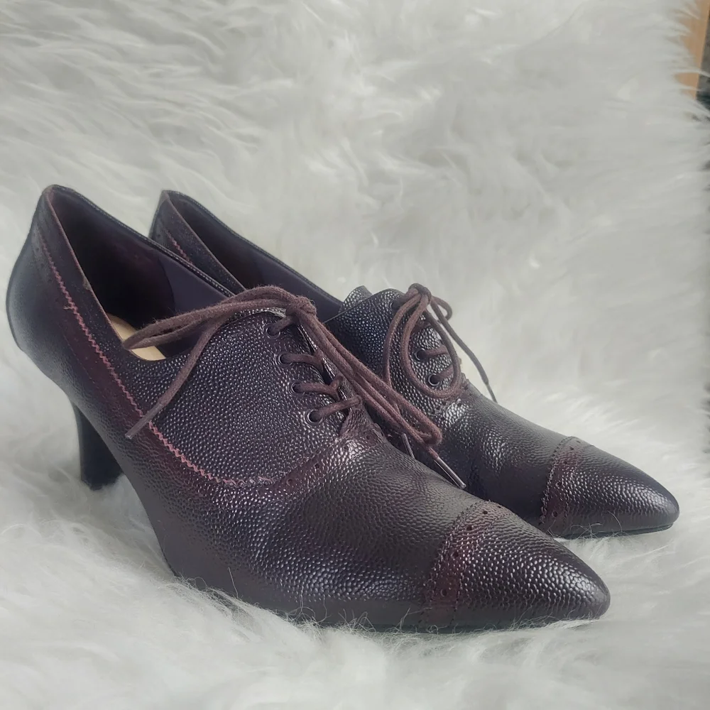 Rockport Lianna Brouge Oxford Leather Shoes Size 9.5 - Picture 5 of 11